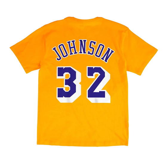 Mitchell &amp; Ness Ανδρική κοντομάνικη μπλούζα Los Angeles Lakers - Magic Johnson Tee